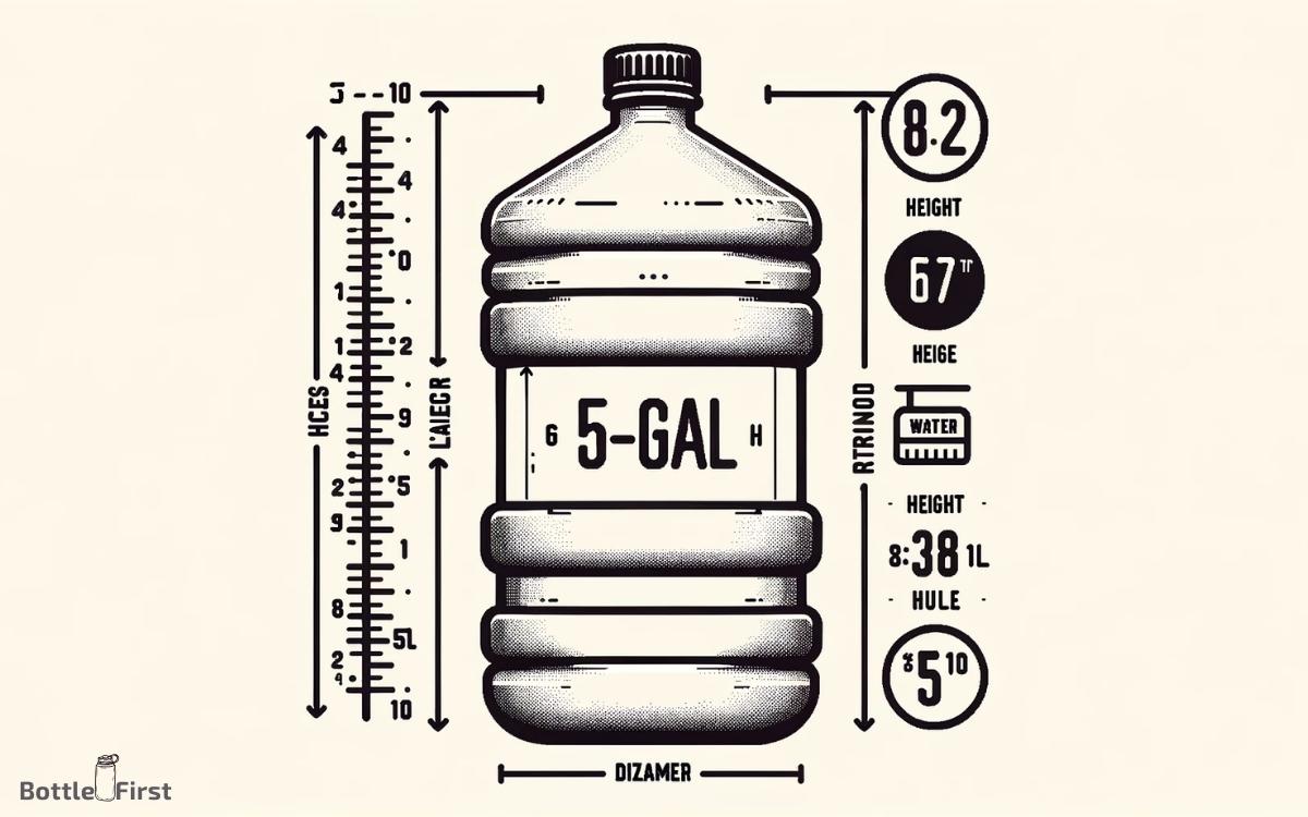 What Are The Dimensions Of A 5 Gallon Water Bottle