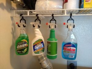 How to Hang Spray Bottles