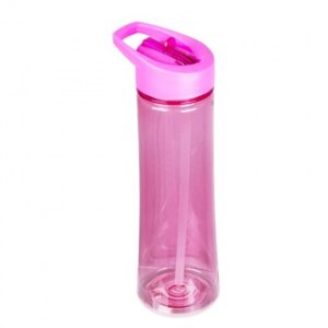 Vs Pink Water Bottle With Straw