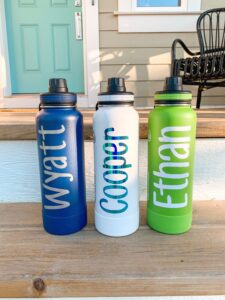 Water Bottle Name Decals