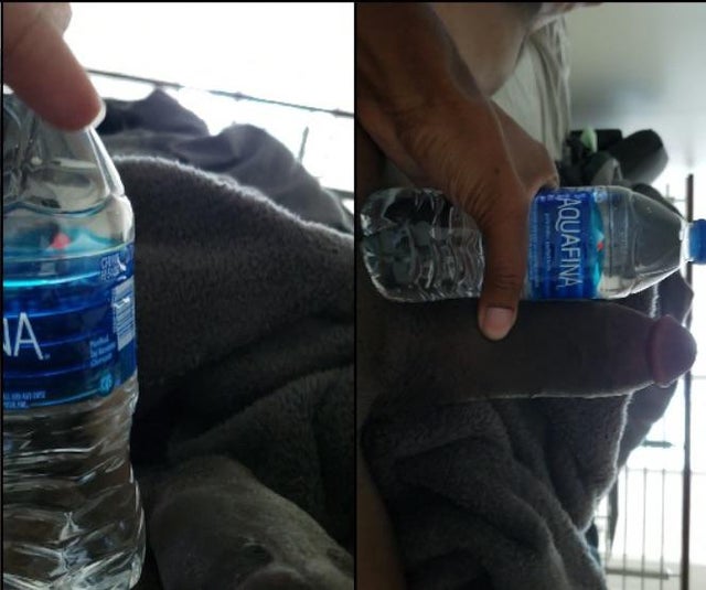 Dick Compared to Water Bottle