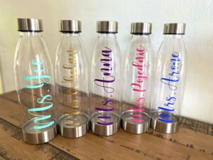 Clear Water Bottle With Name