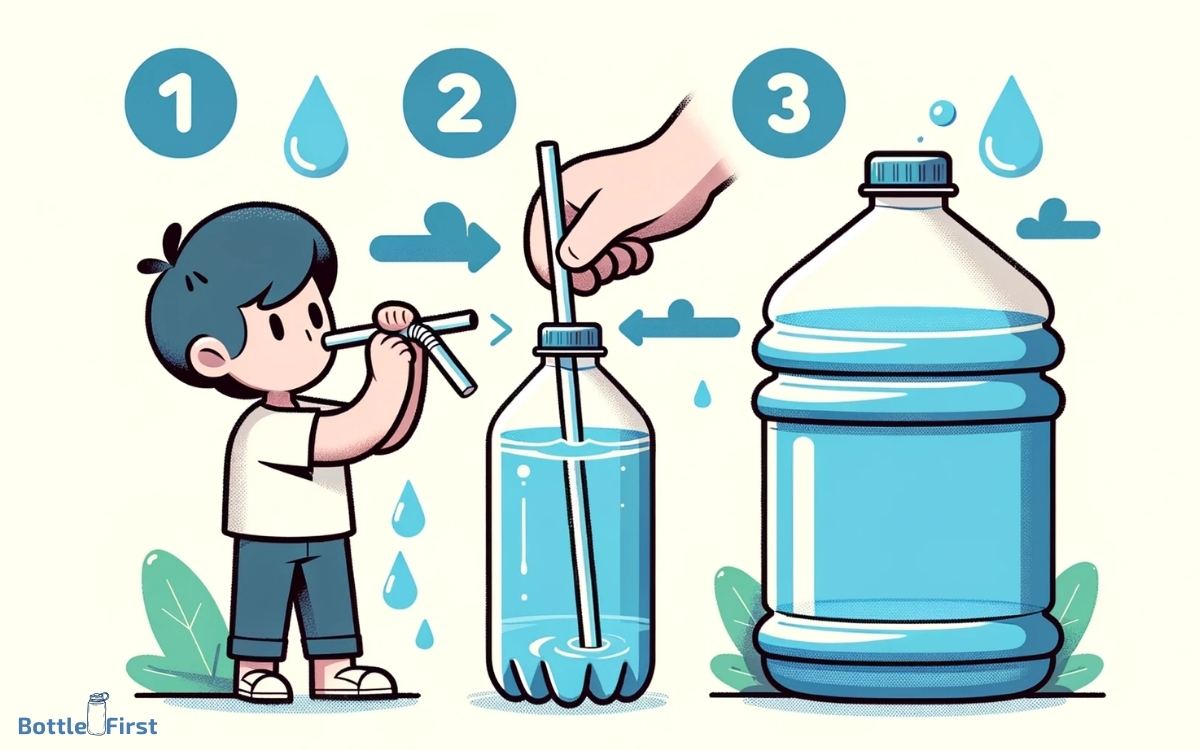 How To Put Straw In Gallon Water Bottle