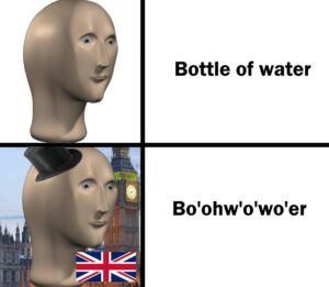 How to Say Water Bottle in British