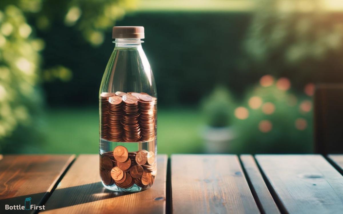 Pennies In Water Bottle To Train Dog1