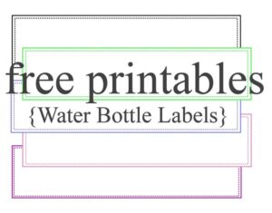 How to Print Water Bottle Labels Free