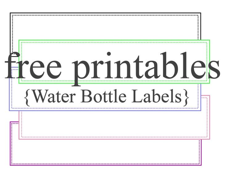 How to Print Water Bottle Labels Free