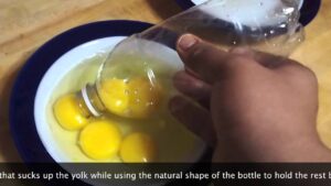 How to Separate Egg Yolk from White With Water Bottle