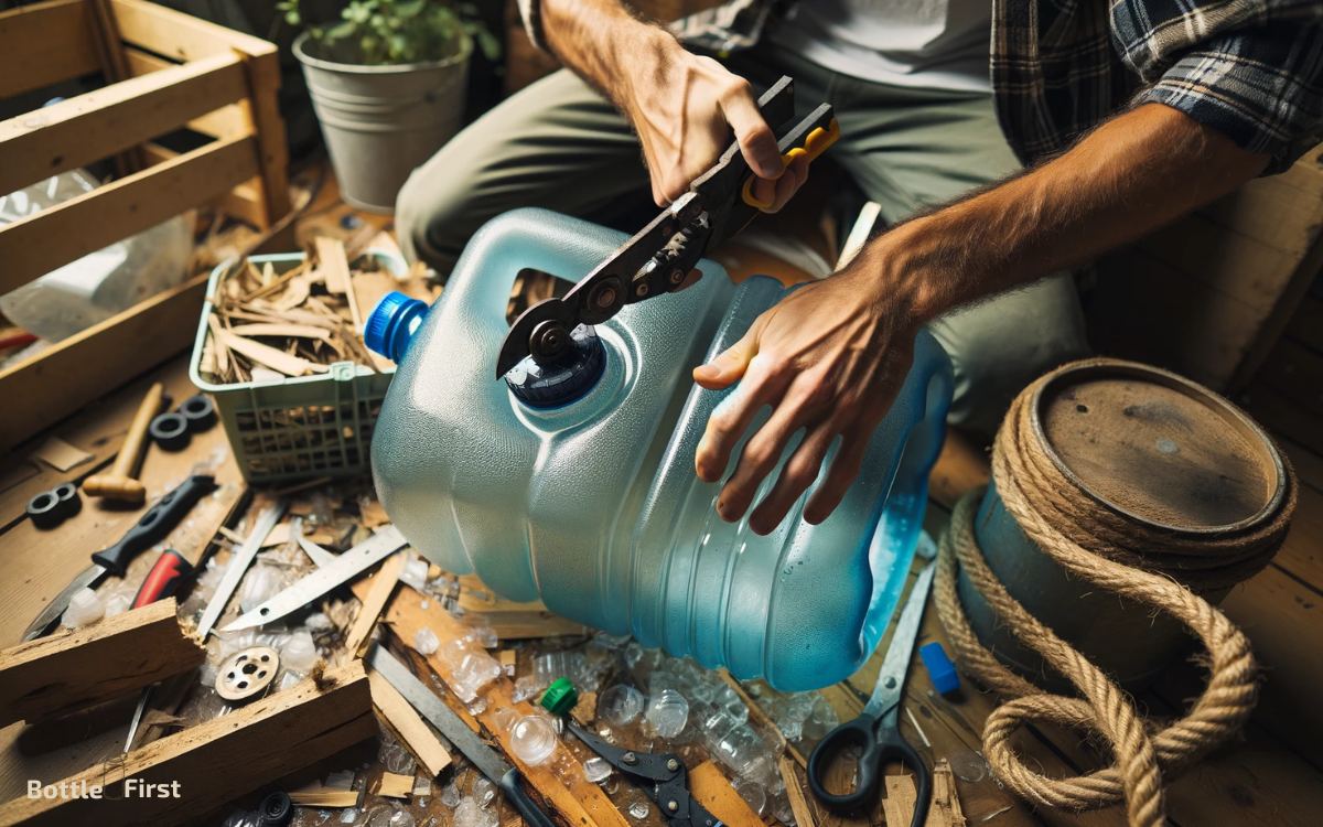 How To Cut Open A Gallon Water Jug
