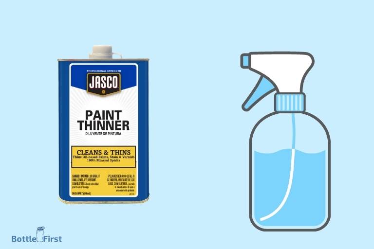 can you put paint thinner in a plastic spray bottle