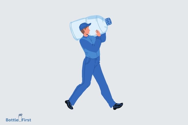 how to carry gallon water bottle up stairs