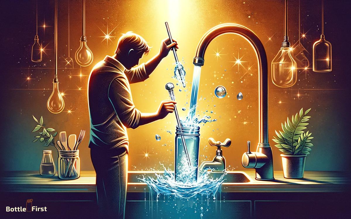 Step Rinse the Straw With Warm Water