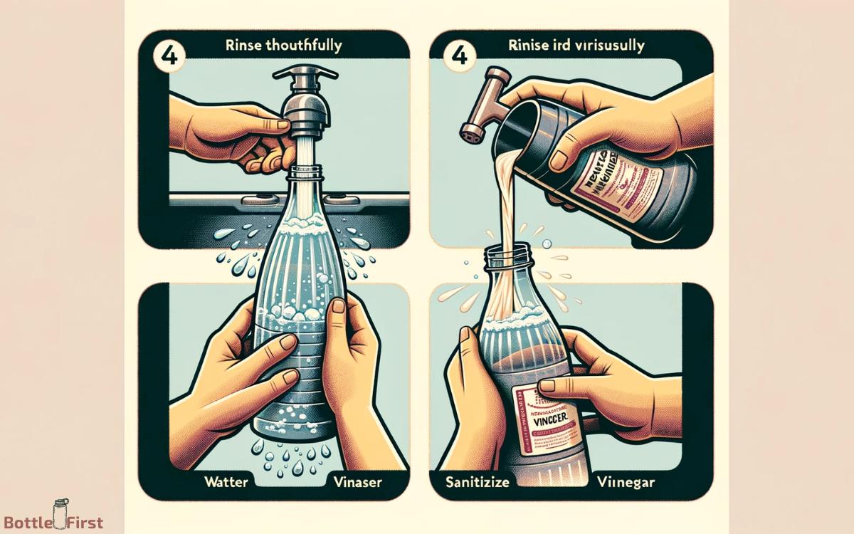 Steps Sanitize with Vinegar