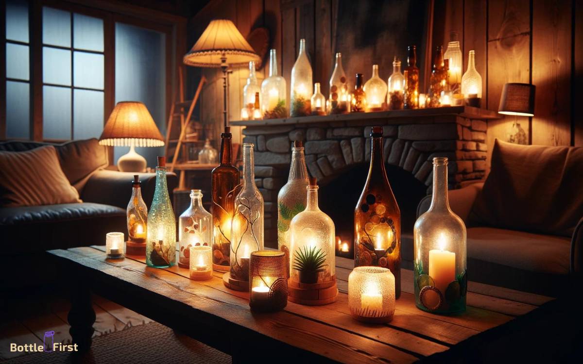 Bottle Lamps and Candle Holders