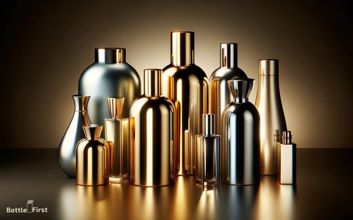 Elegant Metallic Gold and Silver Bottles