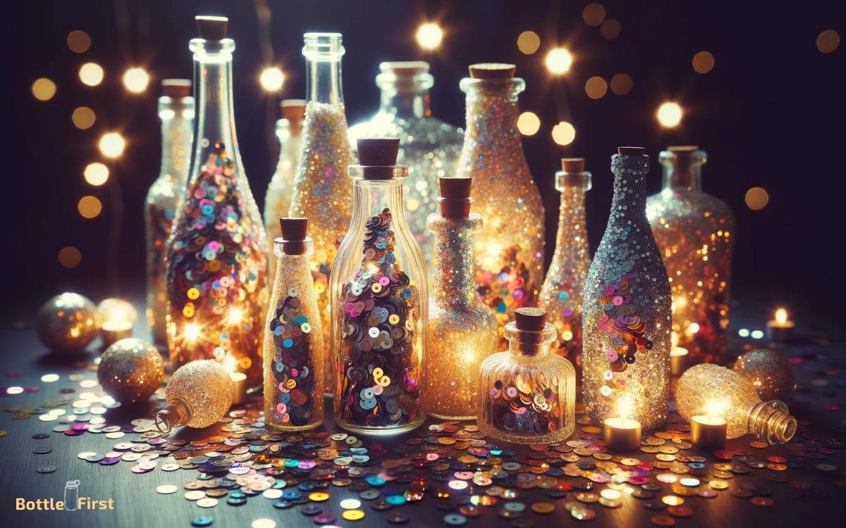 Sparkling Sequin Filled Bottles