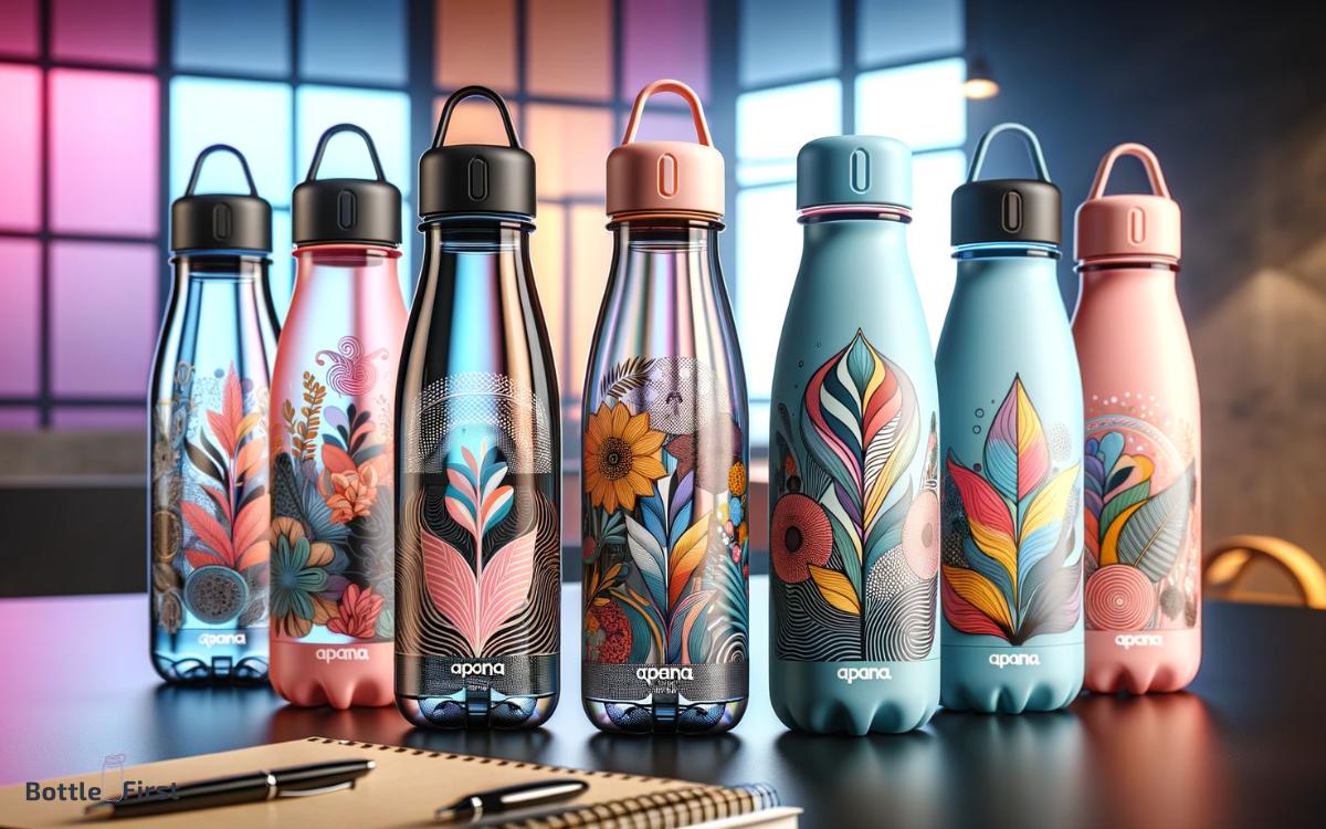 Stylish Designs and Colors of the Apana Flip Top Glass Water Bottle