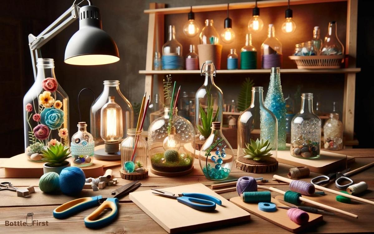 crafts to make with glass bottles