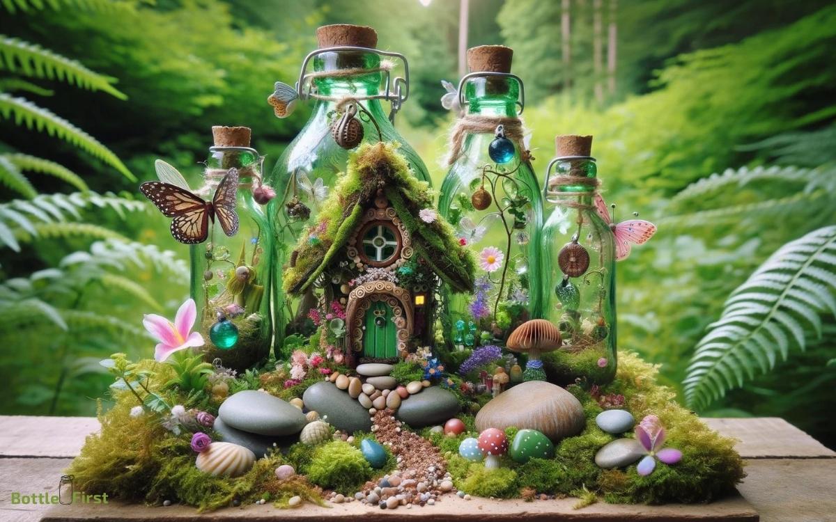 diy fairy house using glass bottles