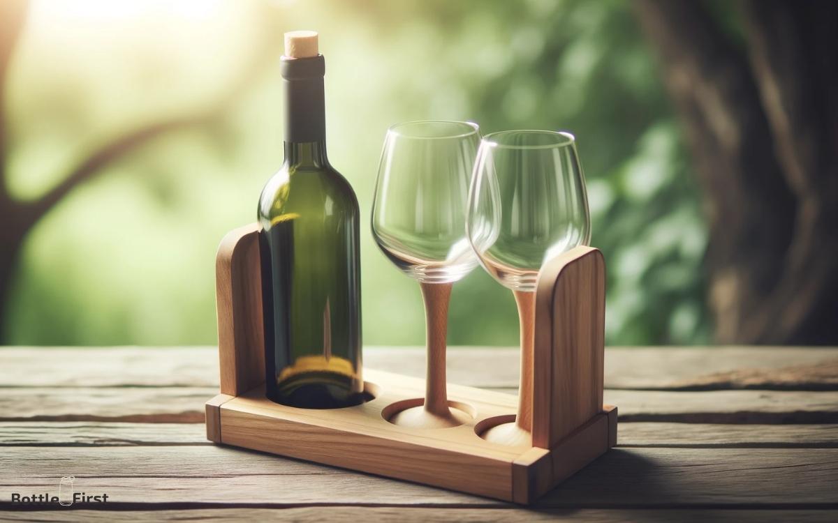 diy wine bottle and glass holder