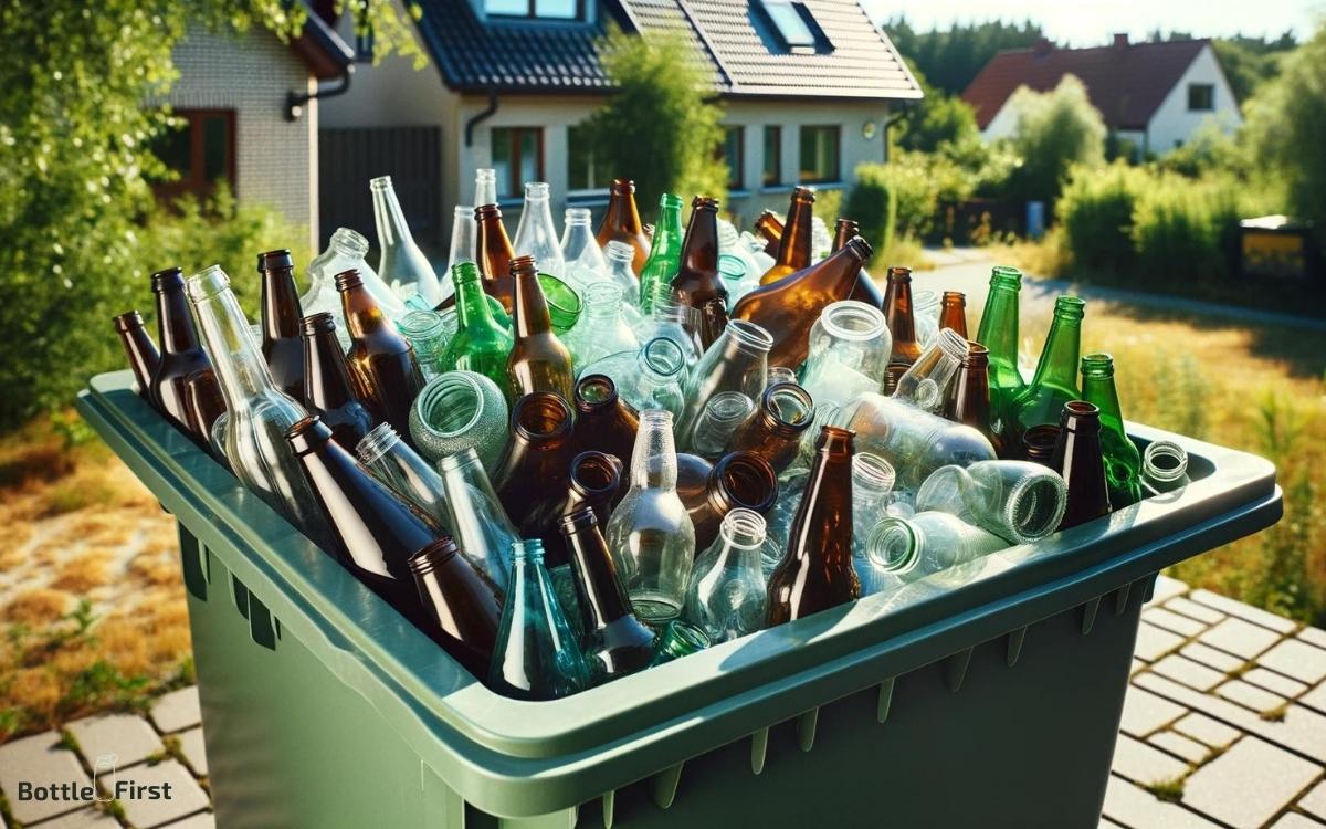 does glass bottles go in recycling bin