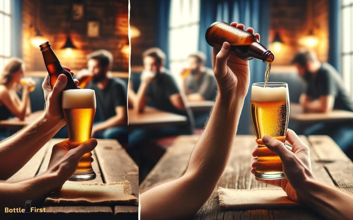 drinking beer from bottle vs glass