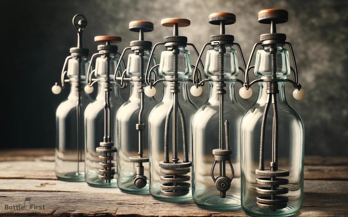 glass bottles with swing top