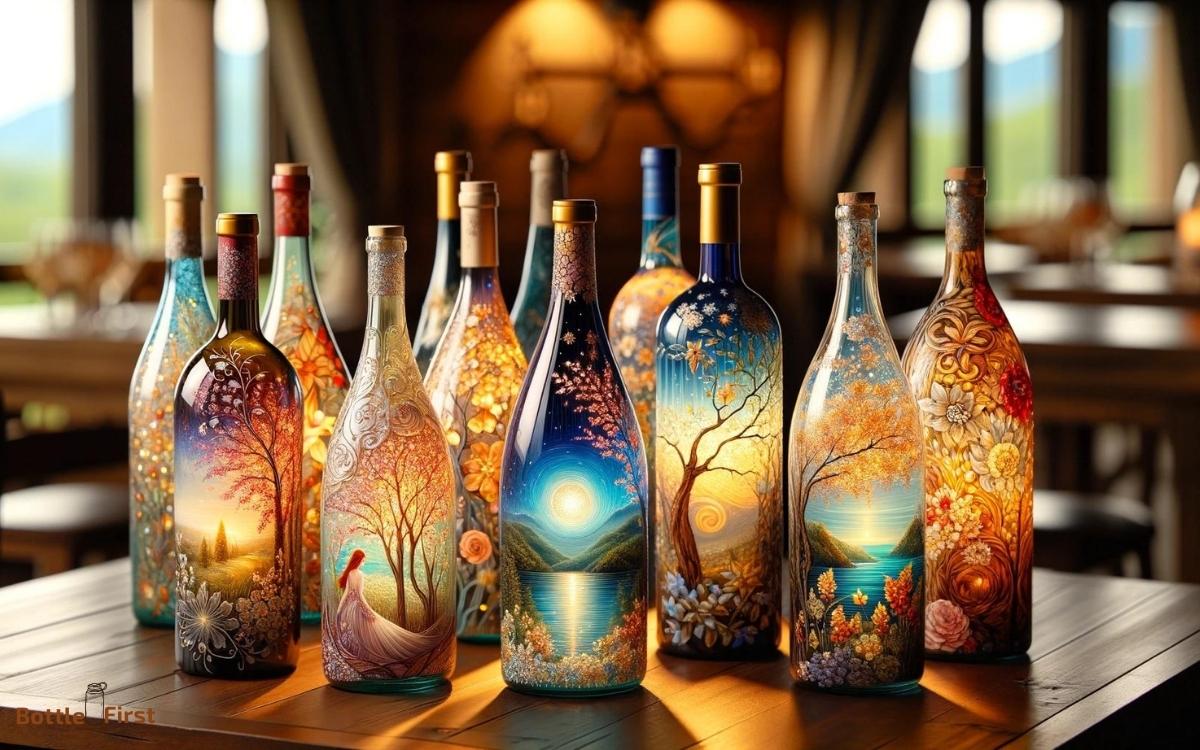 glass painting ideas on wine bottles
