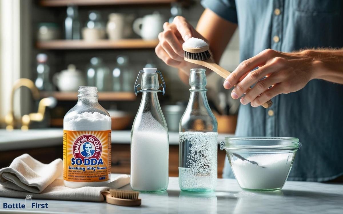 how to clean glass bottles with baking soda