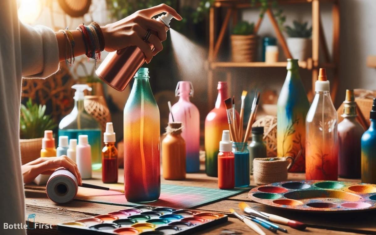 how to colour a glass bottle