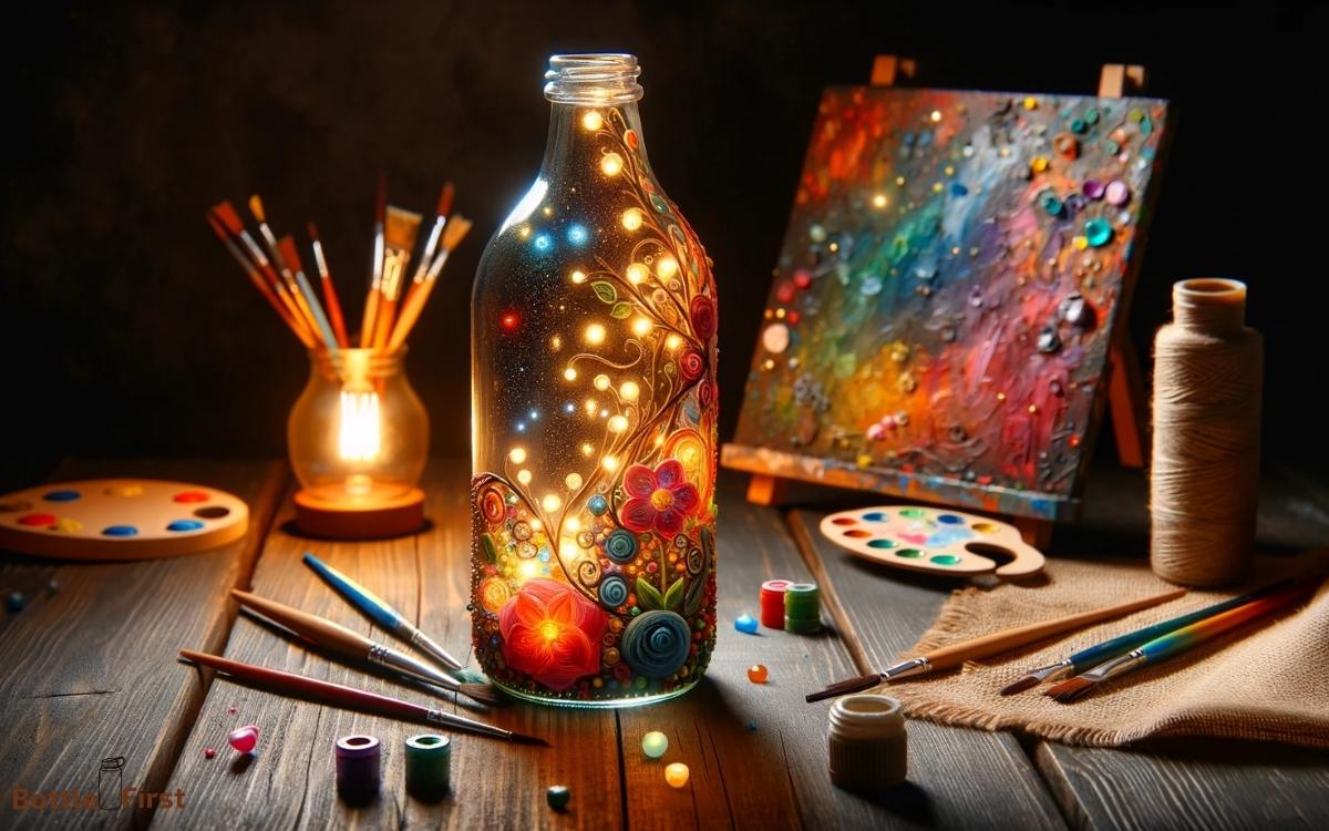 how to decorate a glass bottle