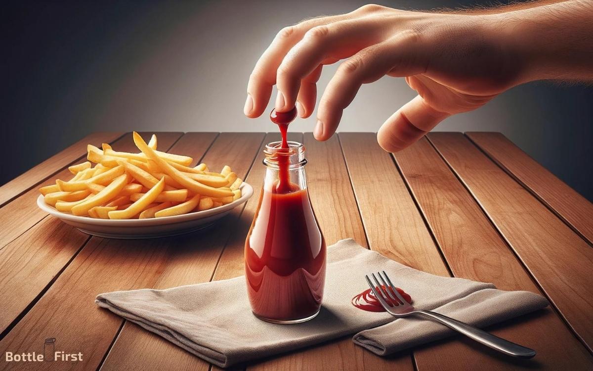 how to get ketchup out of glass bottle