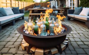 how to melt glass bottles in fire pit
