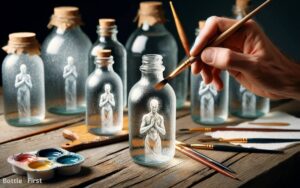 how to paint glass bottles transparent