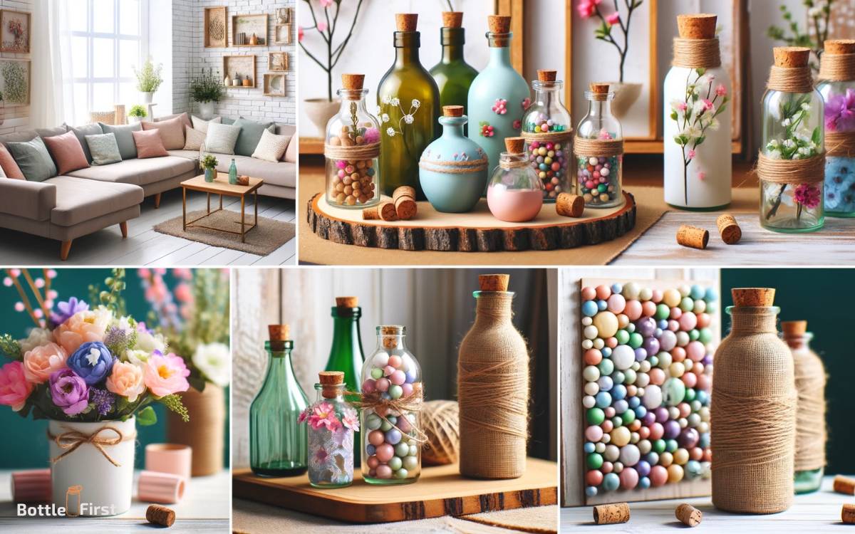 Decorating With Glass Bottles and Cork Tops