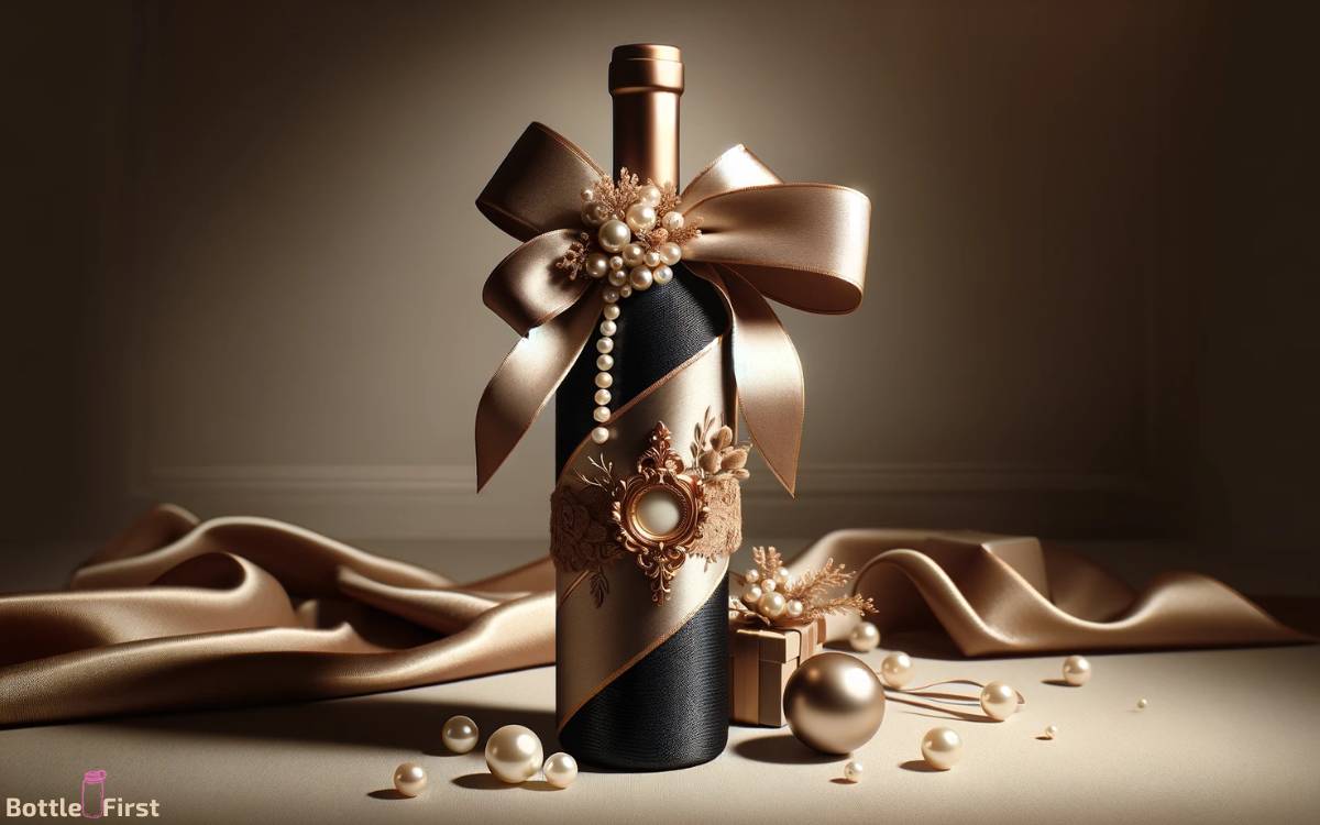 Elegant Wine Bottle Gift Wrap
