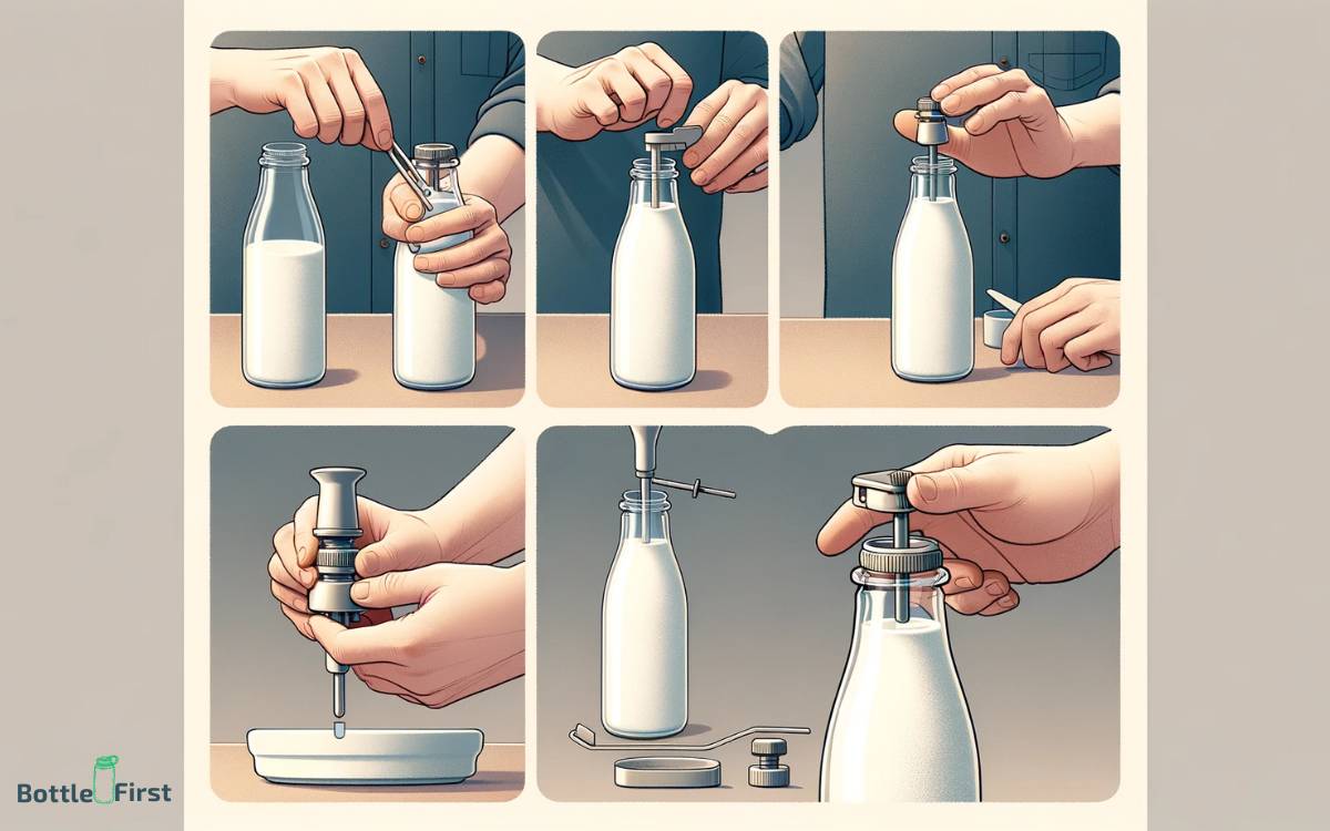 How to Attach the Glass Milk Bottle Top Pourer