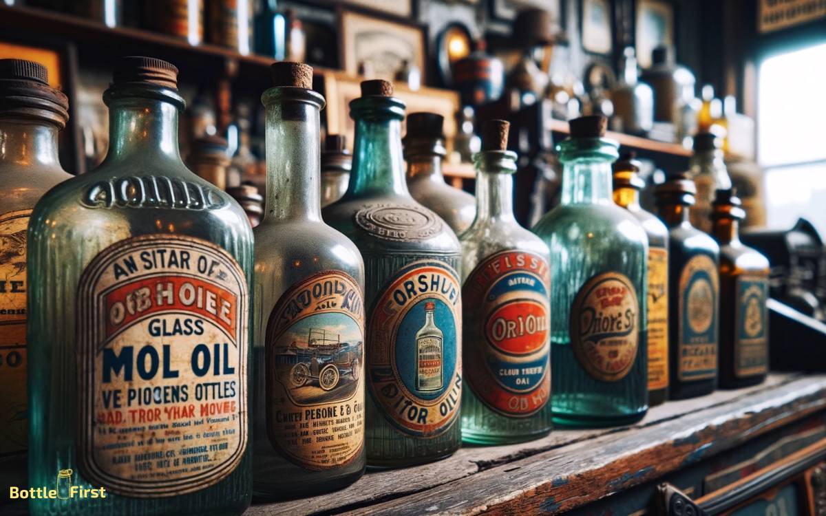 Nostalgic Appeal of Vintage Glass Motor Oil Bottles