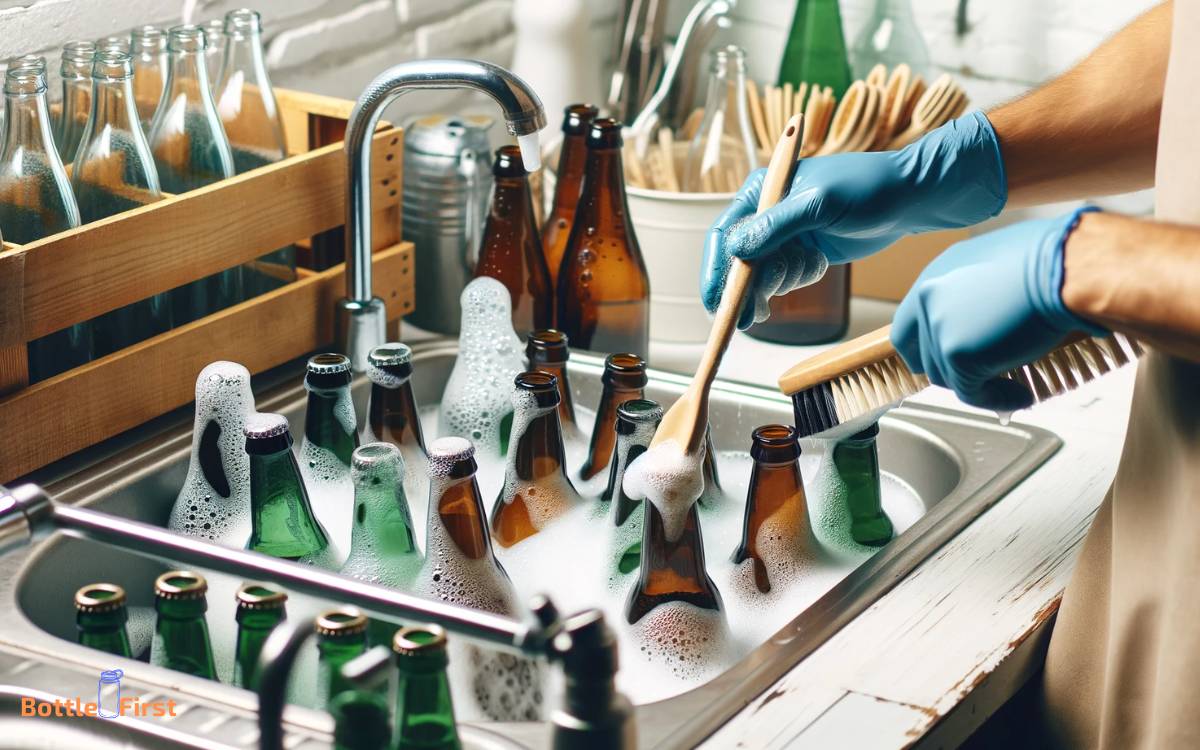 Step Cleaning and Sanitizing the Bottles