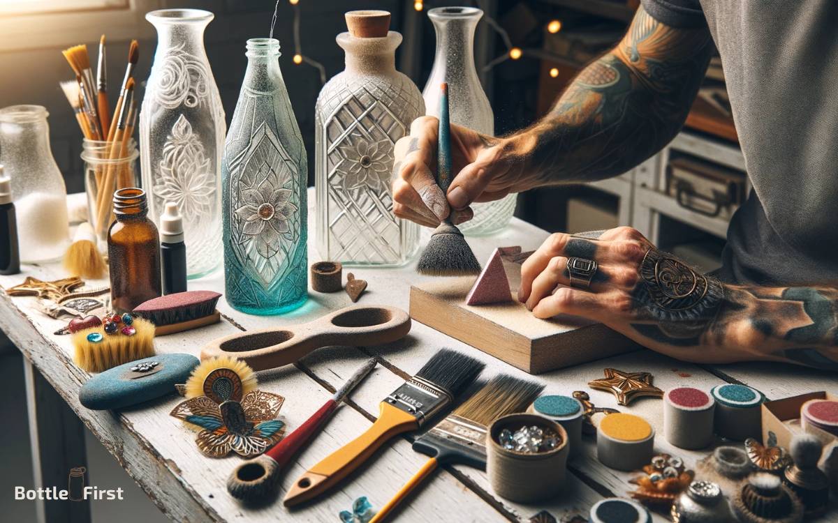 Finishing and Decorating the Cut Glass Bottles