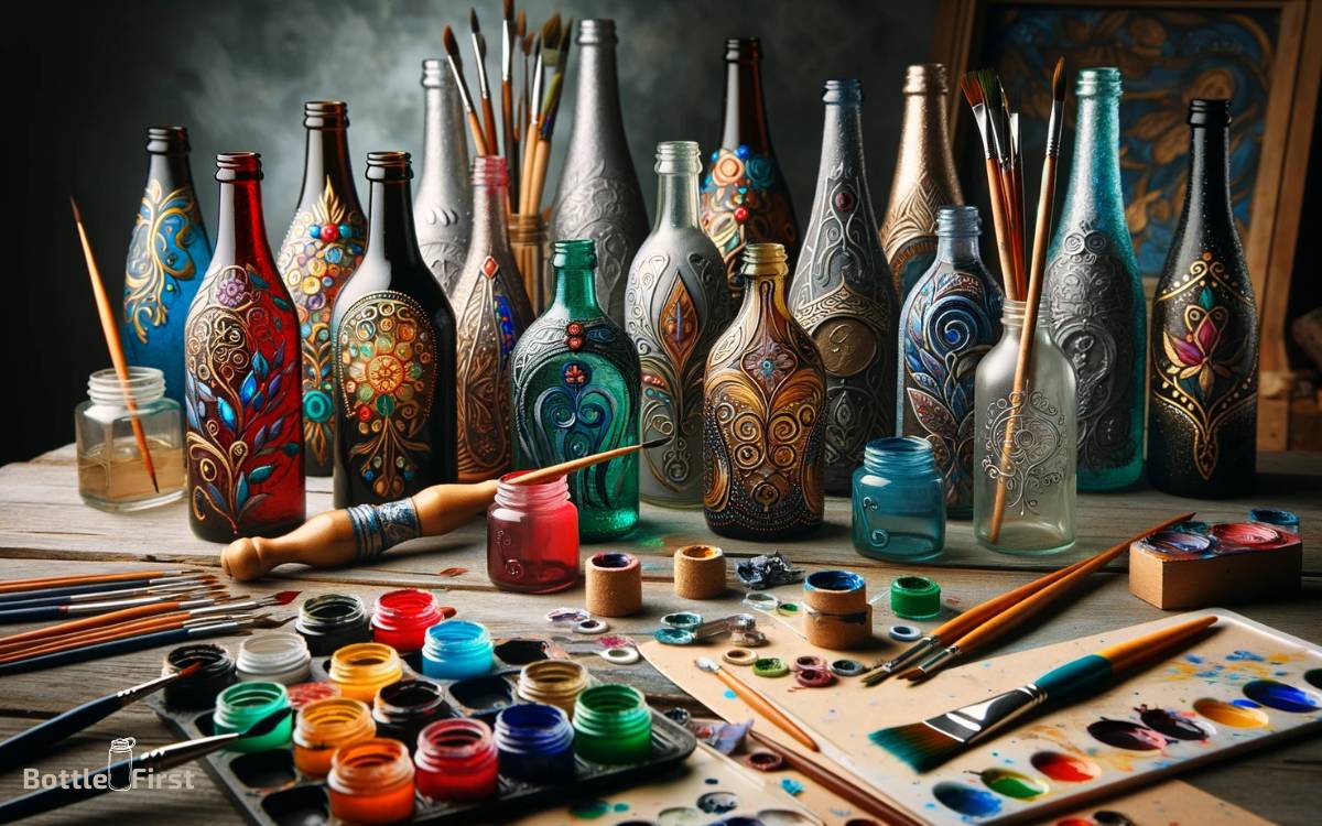 Painting Techniques for Colored Glass Bottles