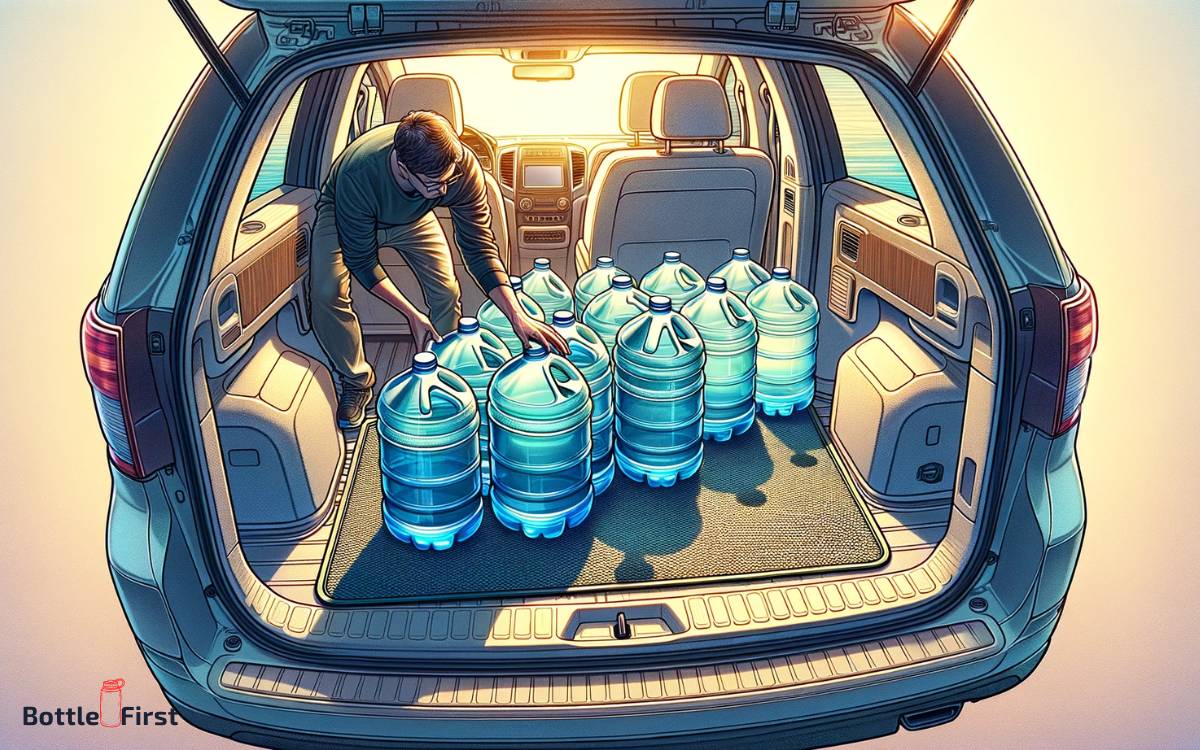 Placing The Bottles On A Stable Surface In The Vehicle