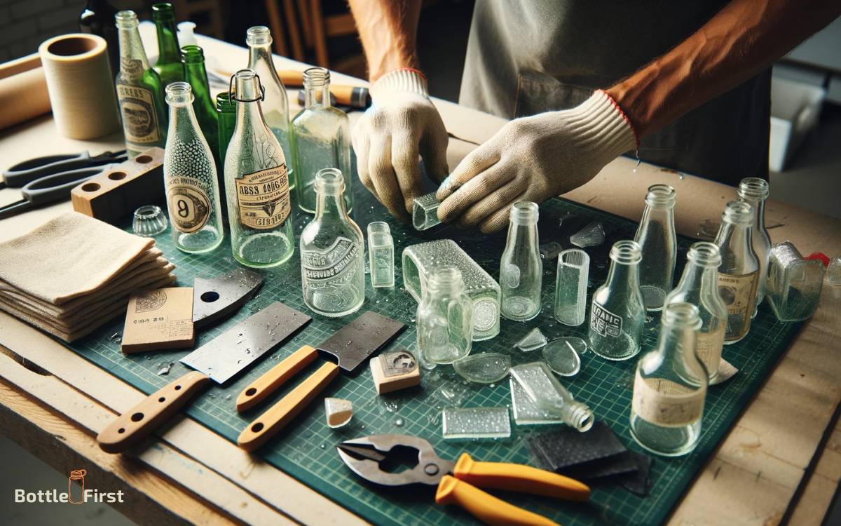 Preparing the Glass Bottles for Fusing