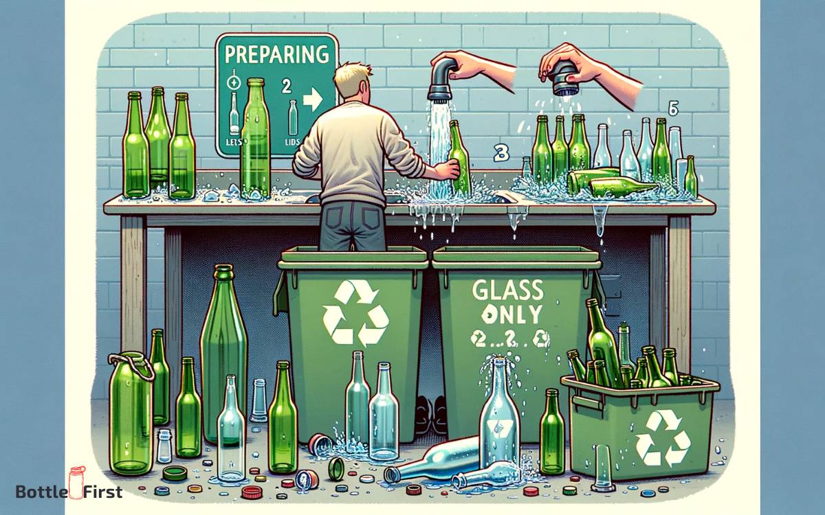 Preparing Glass Bottles for Recycling